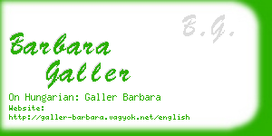 barbara galler business card